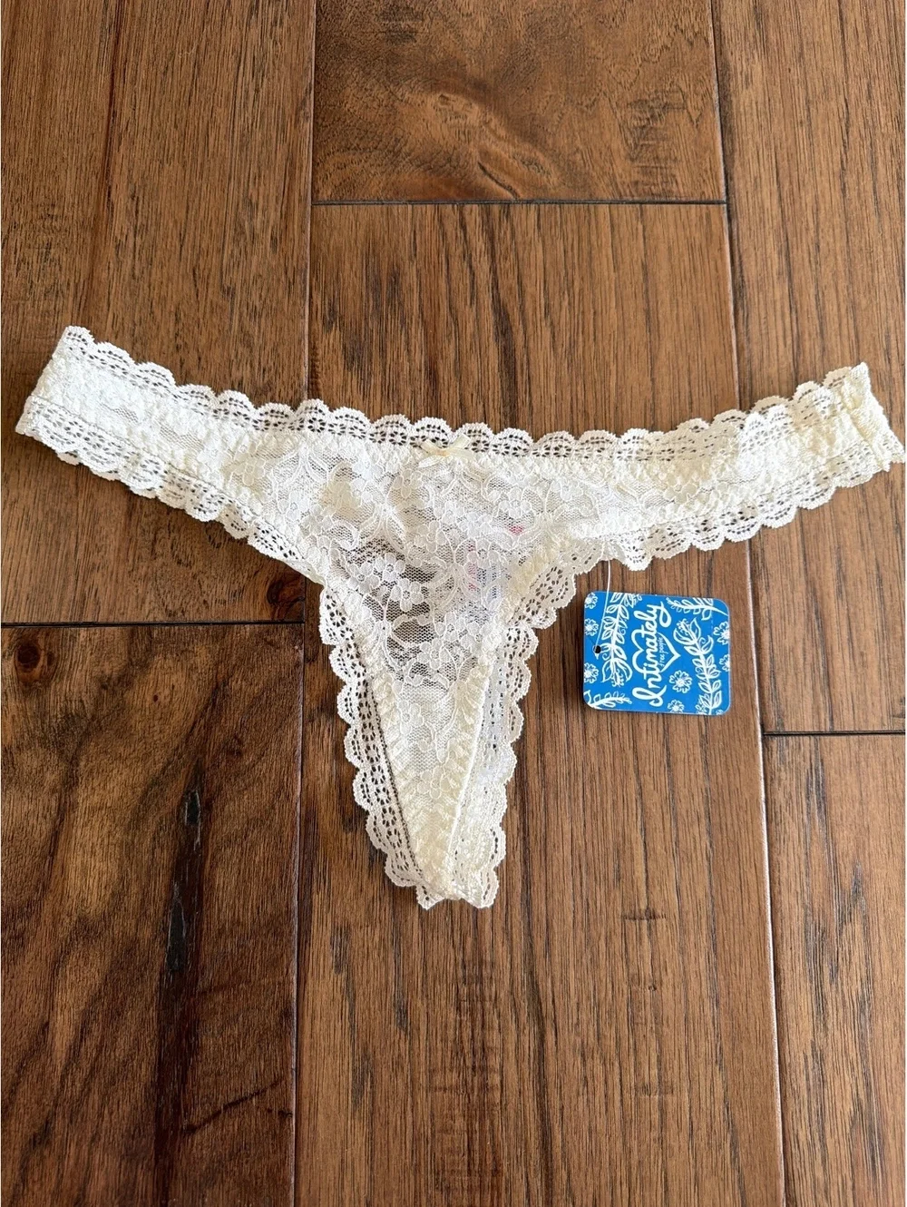 Free People Lace Thong Panties - Ivory